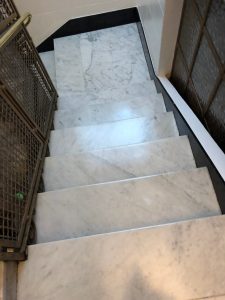 Marble Stairs polished and sealed offices in London 