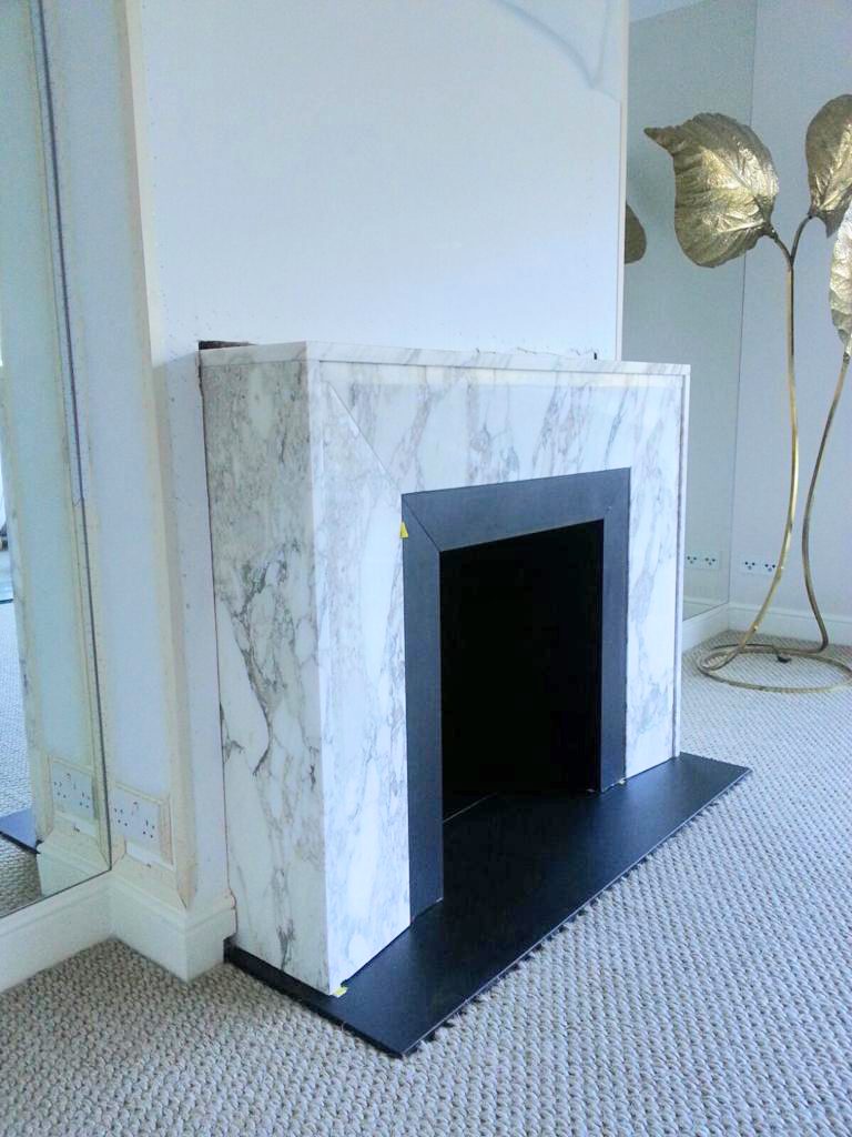Marble Fireplace installation