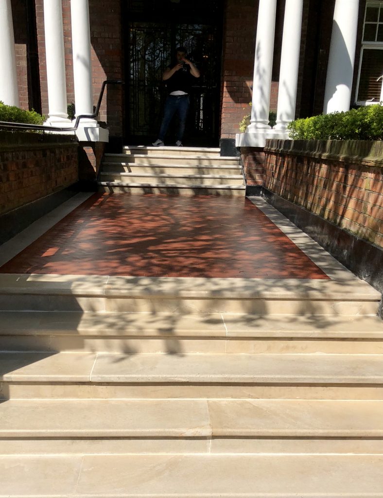 Repairing marble steps and path way