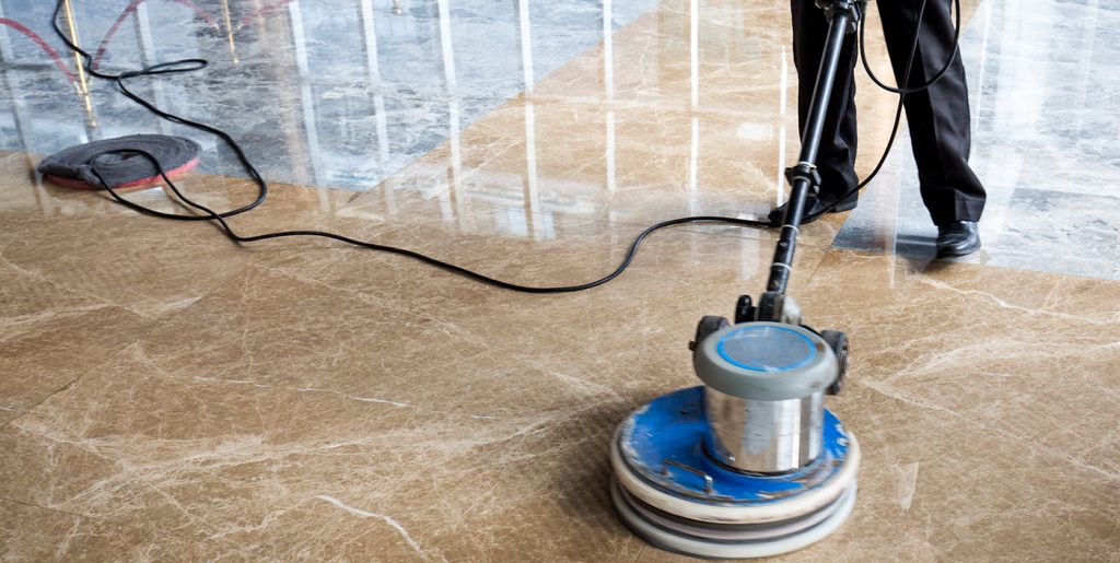 Marble restoration floor polishing