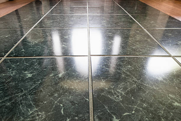 closeup of marble floor and tile patterns